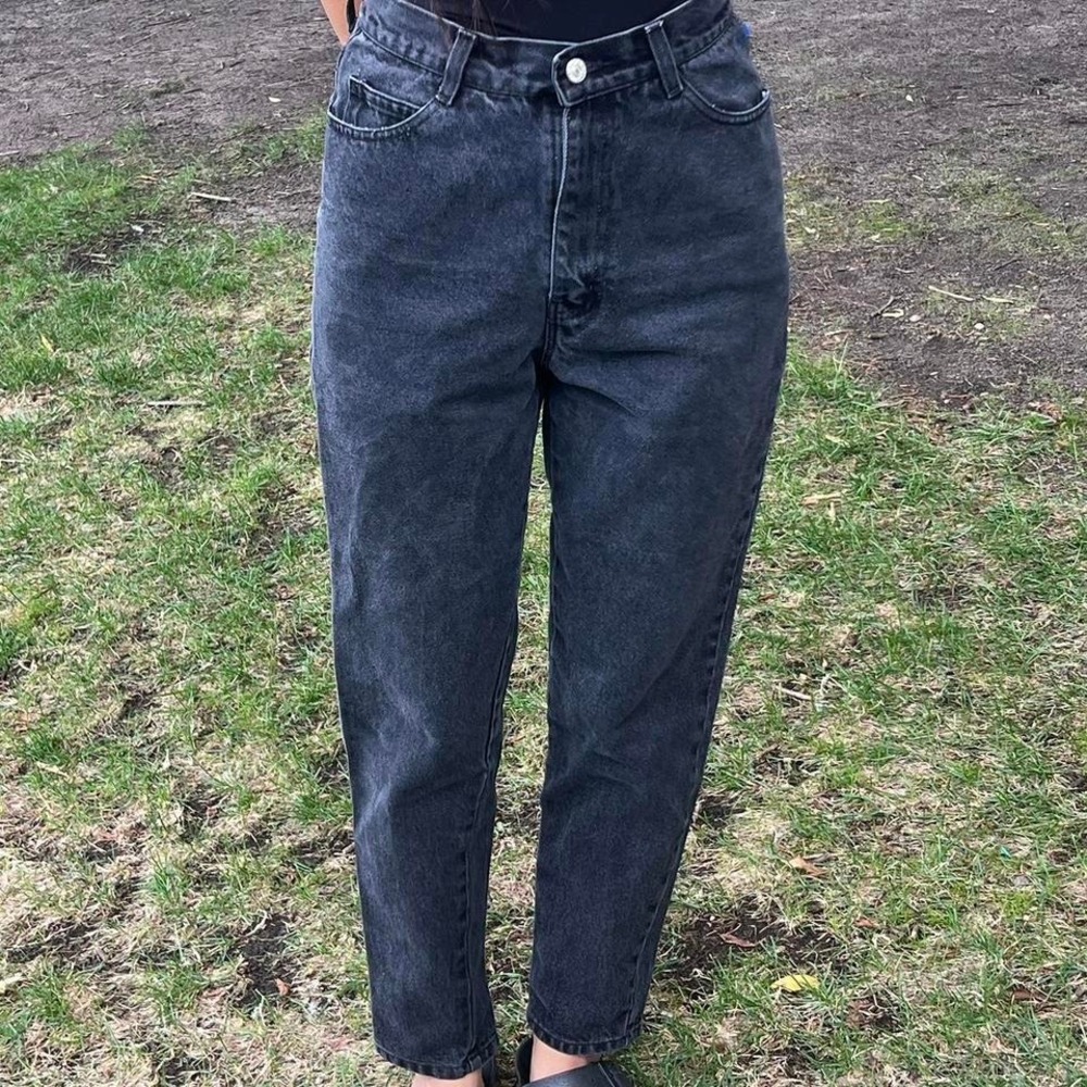 Jordache vintage high waisted black mom jeans 80s size 9/10